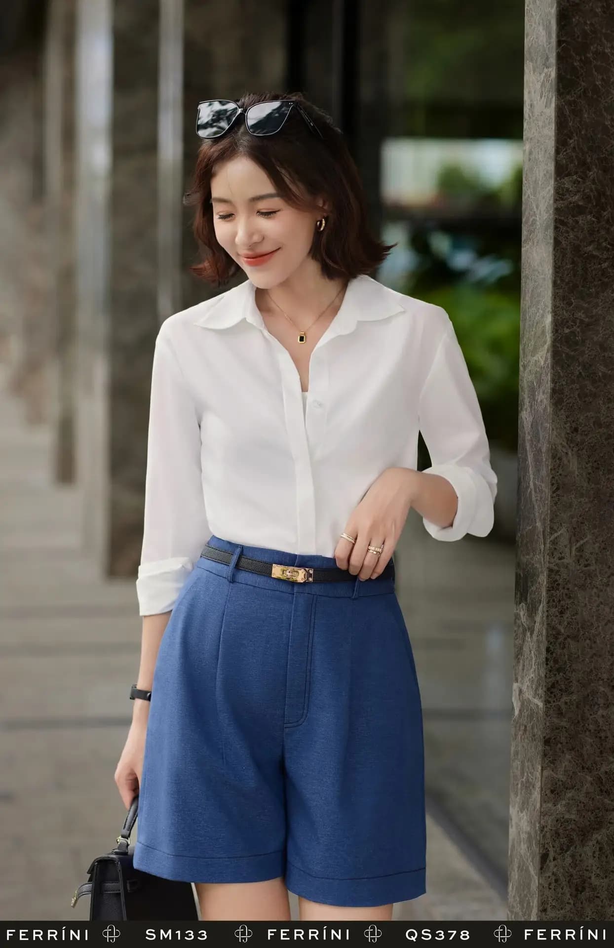 Áo sơ mi vải bamboo dài tay cổ bẻ