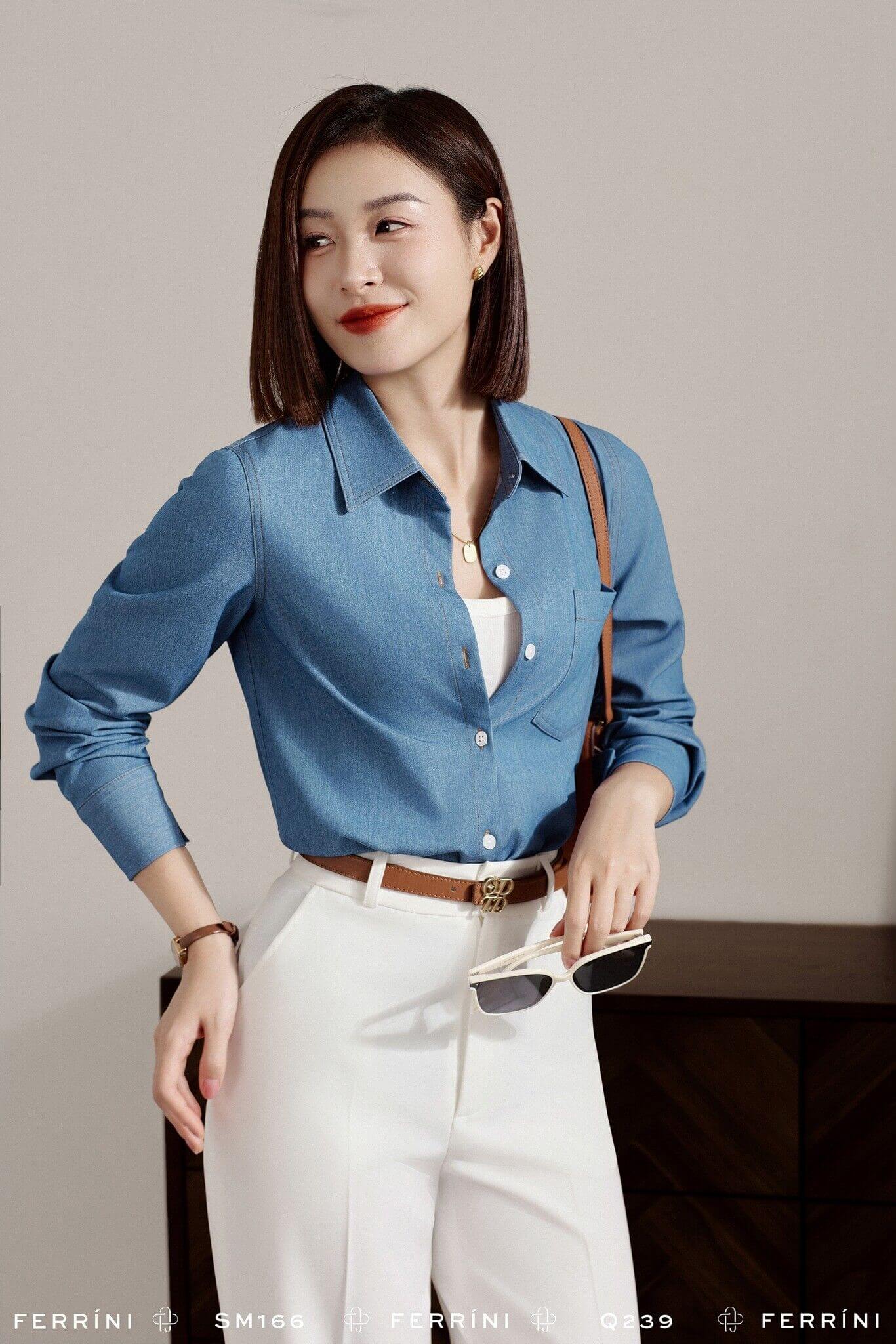 SƠ MI DENIM SM166